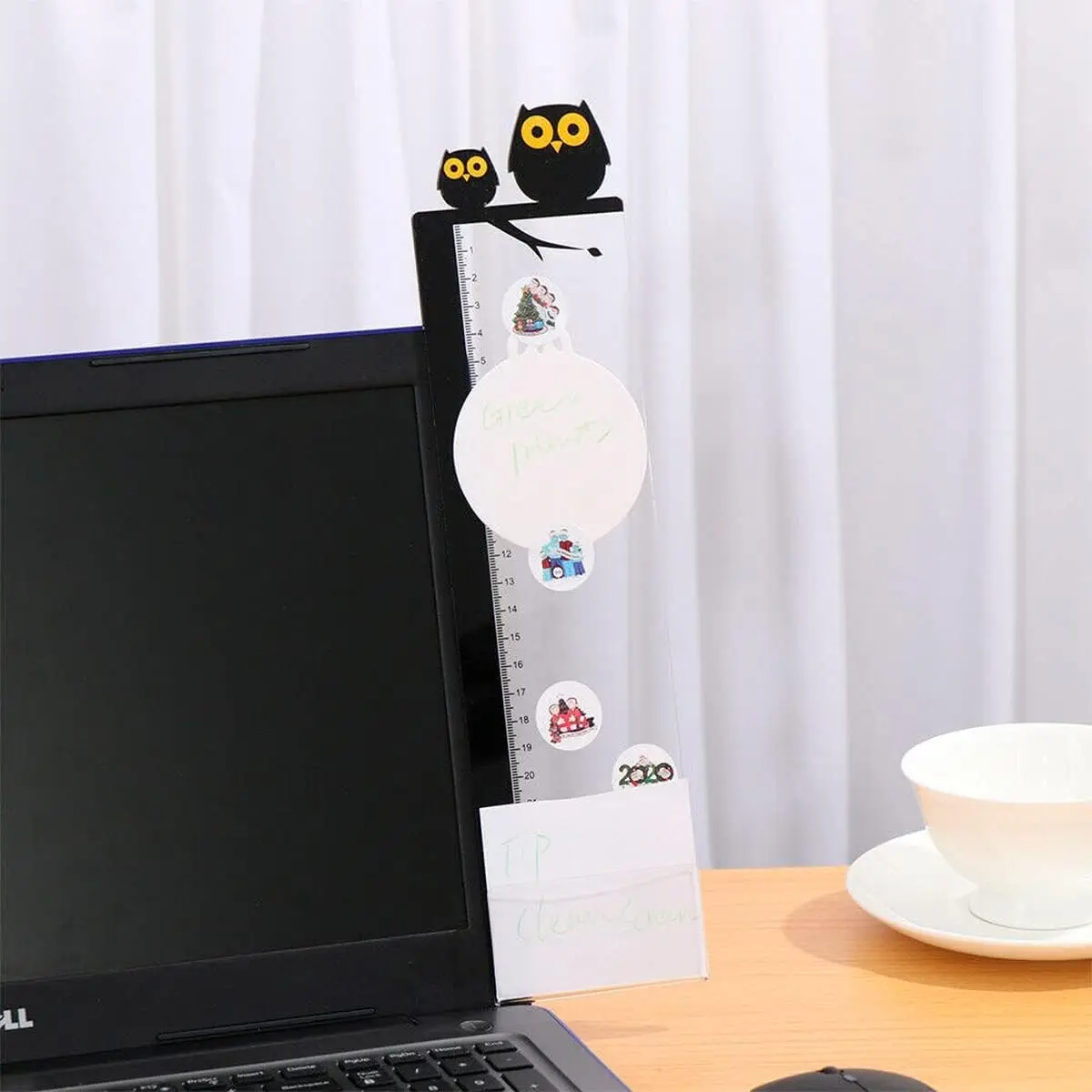 Memo Board for Computer Monitor -2Pcs Computer Monitor Memo Board Transparent Sticky  Desk Organizer Acrylic PC Monitor Side Pan