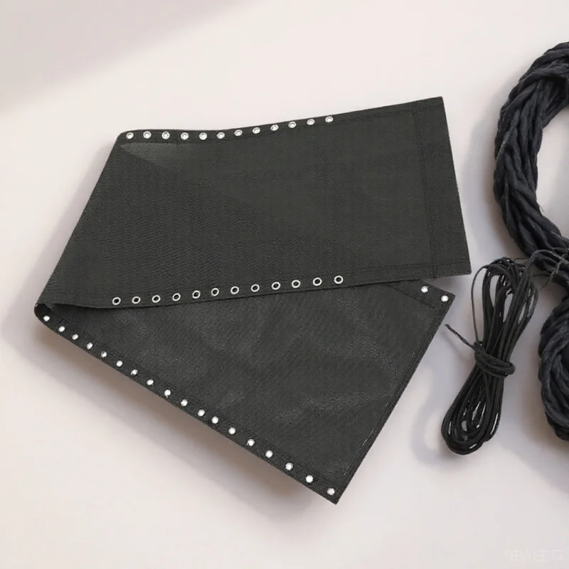 

Foldable Chair Replacement Fabric Black Cloth Ropes Durable Canvas Mesh Outdoor Balcony Deck Beach Camping Chairs Repair