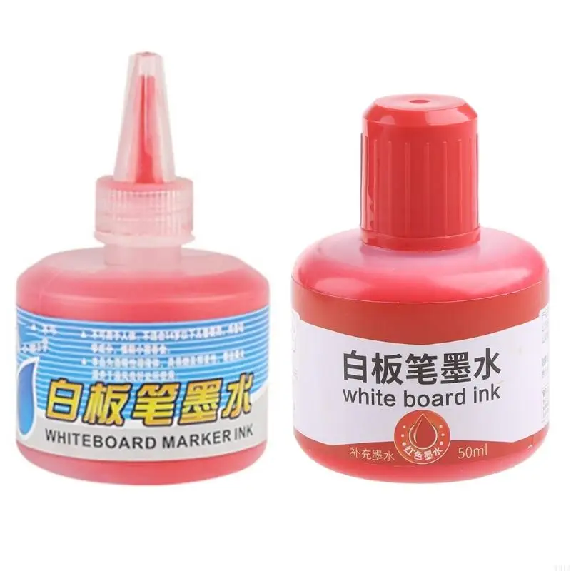 W91A 1 병 50ml 리필 잉크 리필 잉크 화이트 보드 마커 펜 블랙 레드 블루 3 색 학교 사무용품