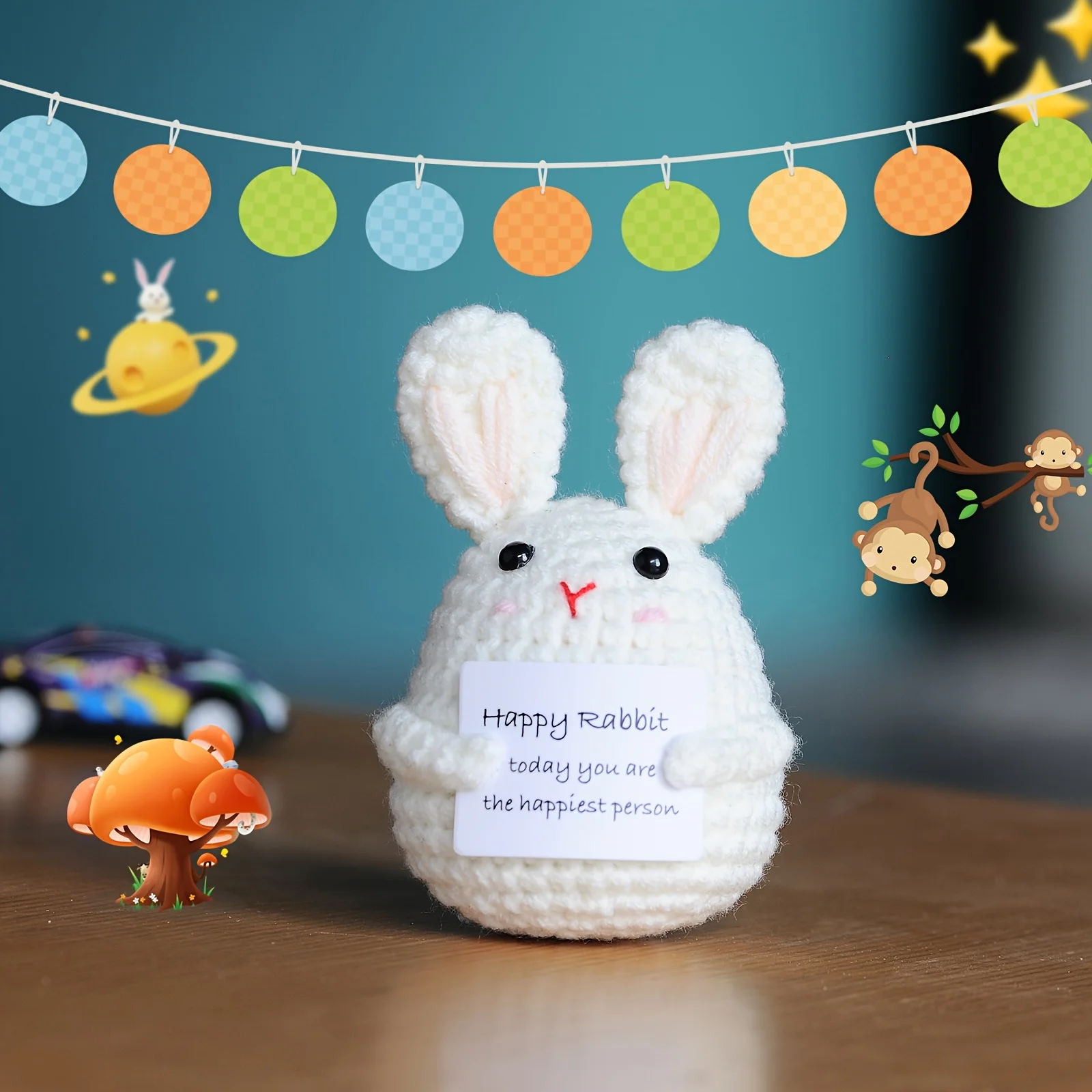 1pc Mini Handmade Decorative Ornaments, Home Decoration Ornaments and Accessories, Cute Creative Ornaments for Rooms, Encouragement Cards, Birthdays, Holiday Party Decorations - view 3