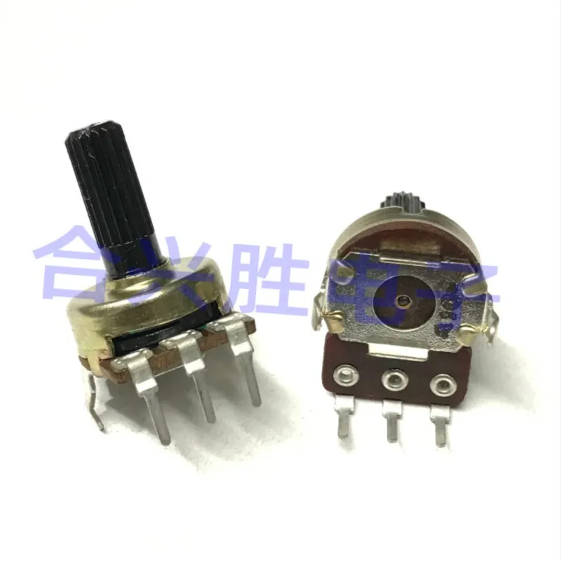 2PCS 161 Type  A10K Potentiometer Computer Speaker Subwoofer Amplifier Audio Volume Adjustment Knob 3Pin Flower Shaft