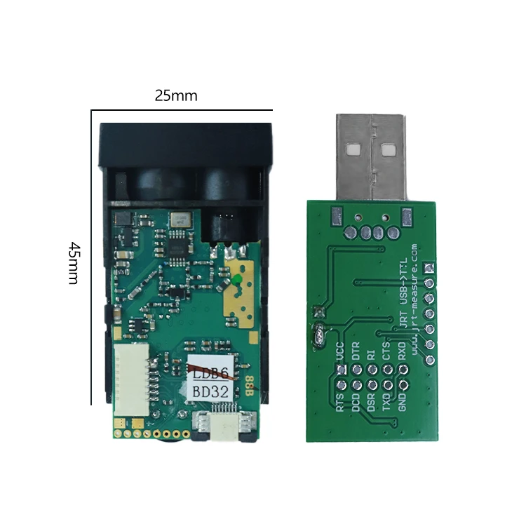 Jrt 40-60m Laser Distance Sensor Module Lrf USB Rangefinding Modules For Short Distance