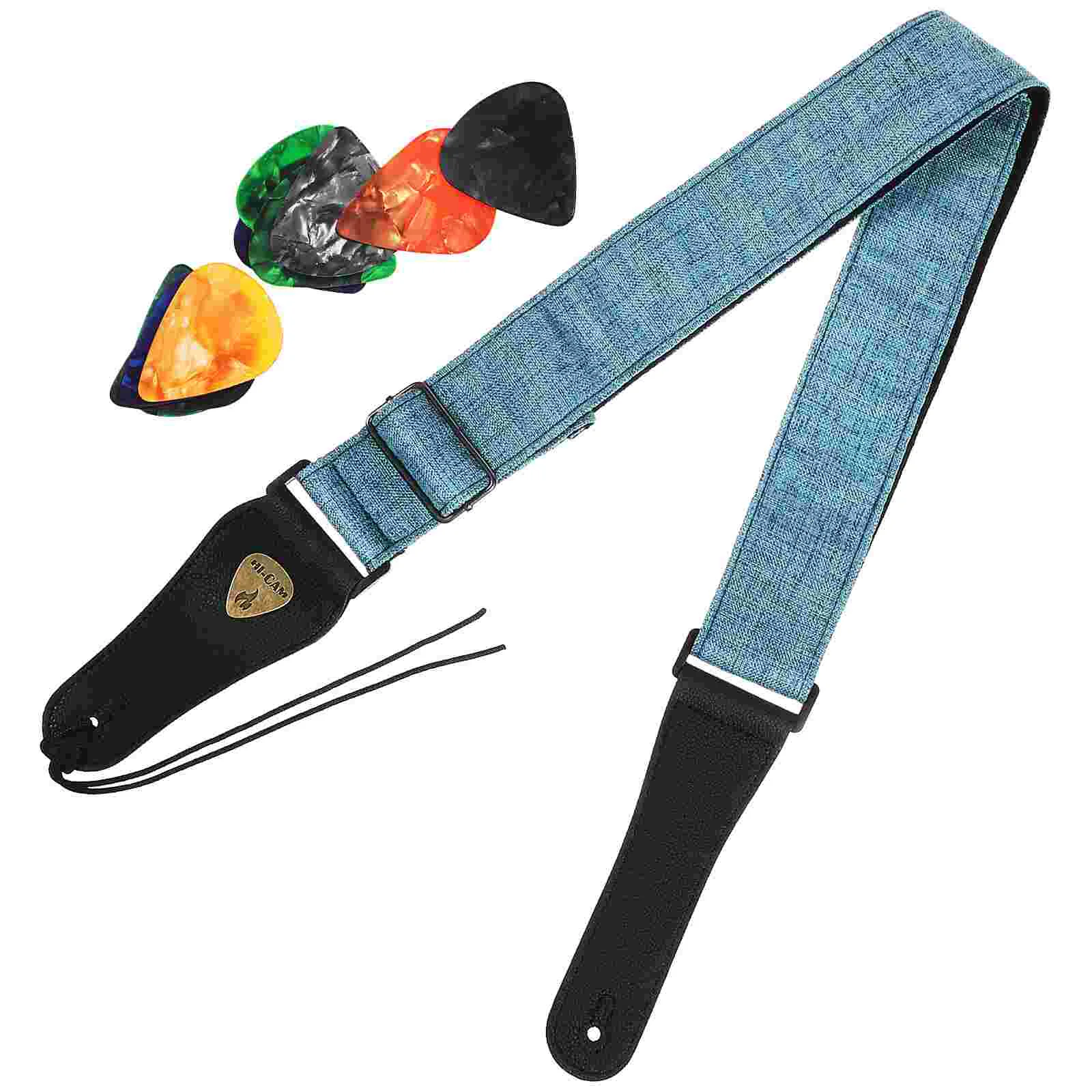 Guitar Strap Picks Premium Material Bass Straps Ukulele Cotton Linen Metal No Drill