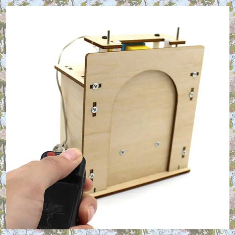 T84C-2X Wooden Lift Door No. 1 Self-Made House Garage Model Electric Door Kit DIY Technology Gizmo