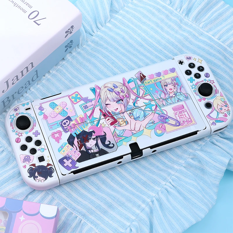 Etui ochronne Kawaii Girls kompatybilne z Switch 2, twarda, smukła obudowa PC z możliwością dokowania, zaprojektowana dla Nintendo Switch 2. — zdjęcie produktu 3