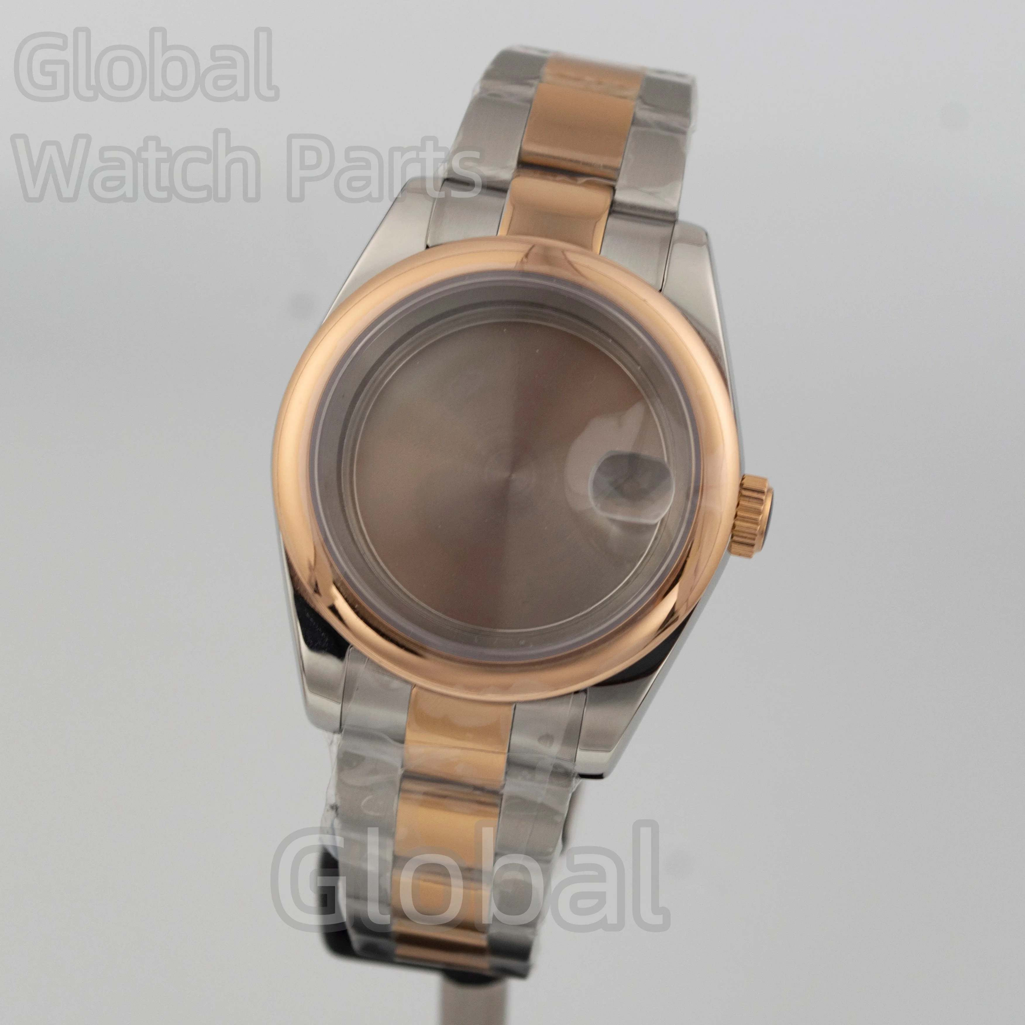 

316L Stainless Steel Watch Case And Strap Set 10ATM Waterproof Sapphire Glass For Datejust Fit NH35 NH36 Mechanical Movement