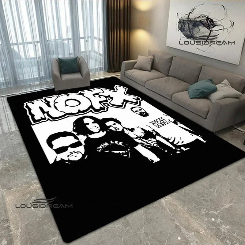 Rock band N-NOFX Retro print carpet tappeto antiscivolo decorazione camera da letto soggiorno decorazione bagno tappetino regalo di compleanno