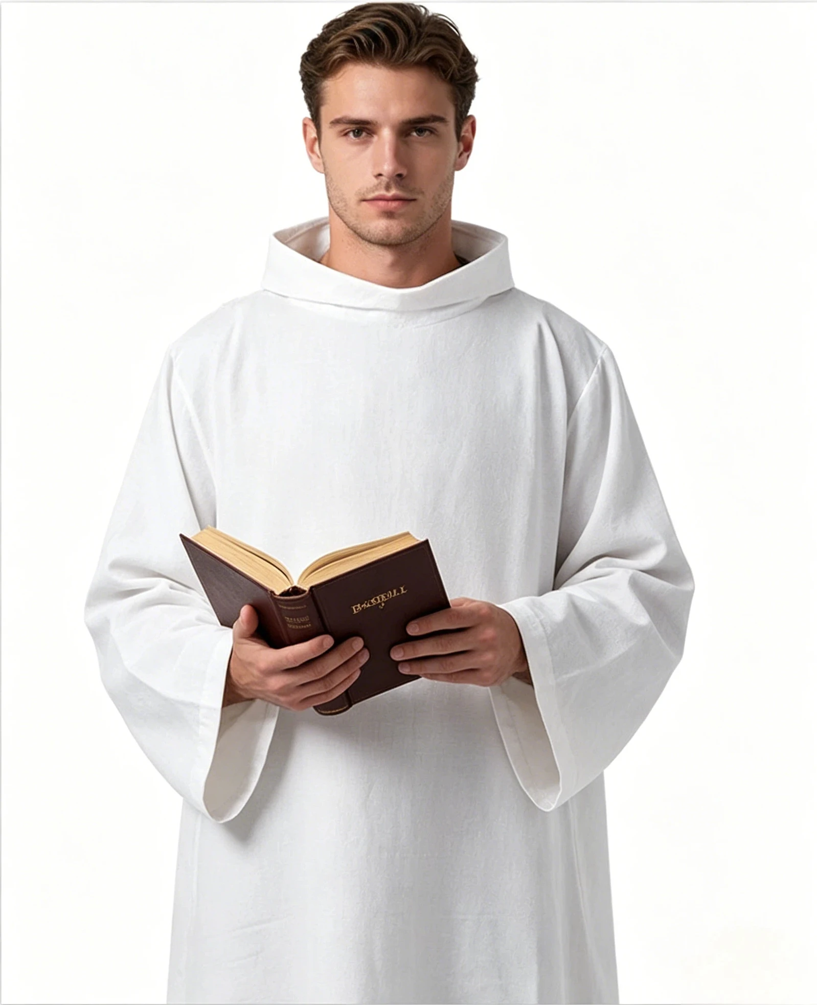 

White Priest Robe Medieval Cospaly Costumes Outfits Middle East Arab Christian Catholic Priests Clergy Robes