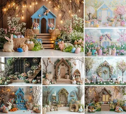 Mehofond Photography Background Spring Easter Boho Floral House Egg Kids Birthday Cake Smash Portrait Decor Backdrop Photo Studi