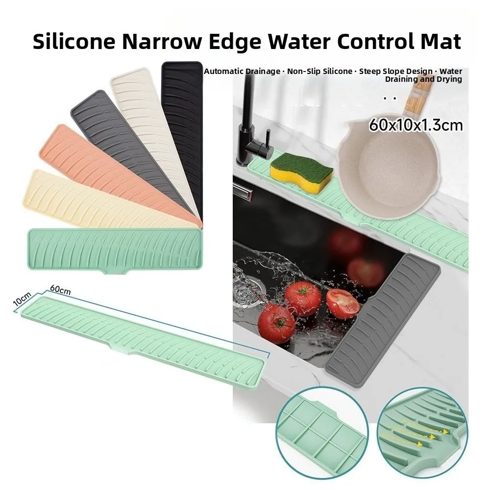 Super Absorbent Silicone Faucet Mat Diatom Mud Reusable Faucet Drain Pad Moisture-proof Multipurpose Counter Protector Home