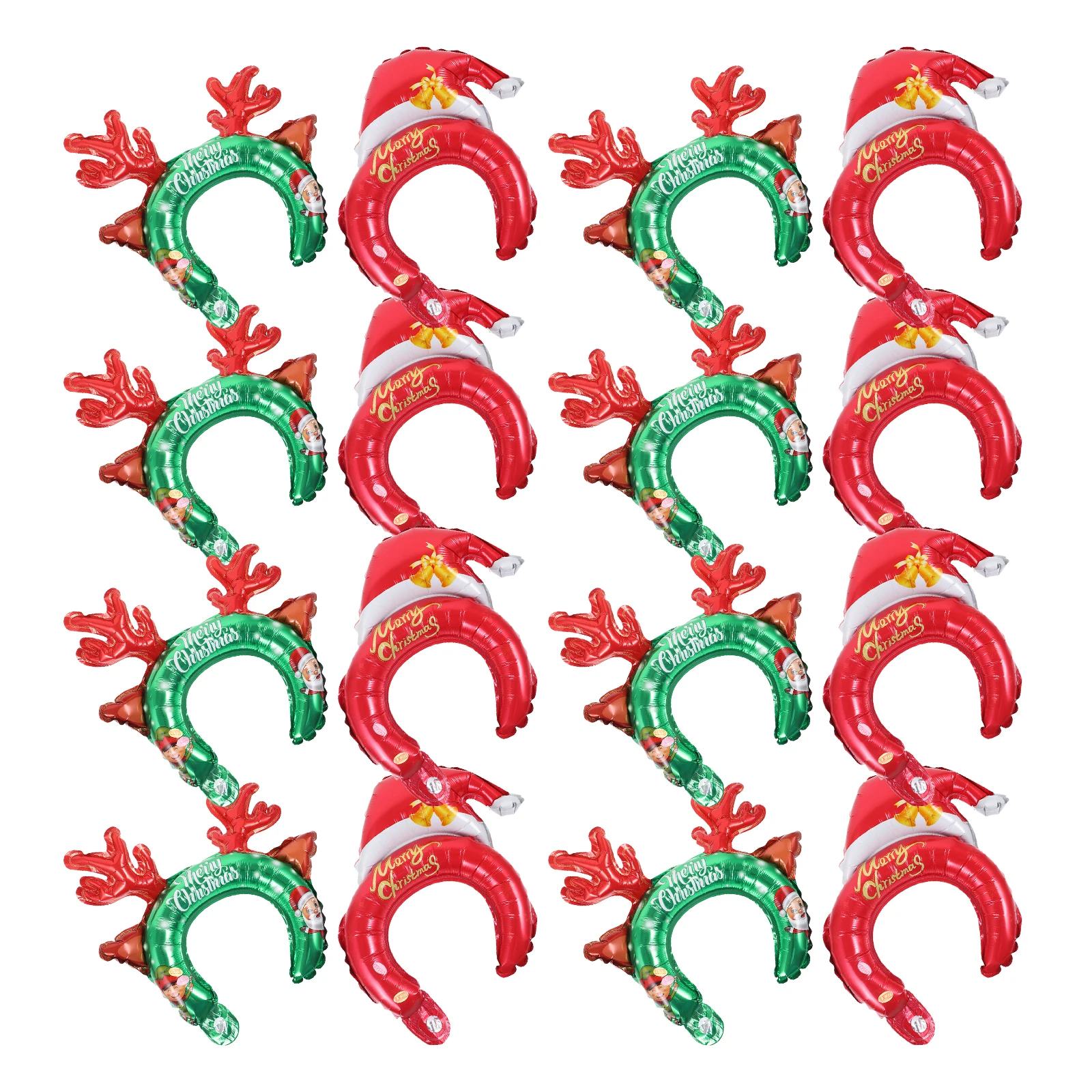 

20 Pcs Christmas Balloon Headb s Inflatable Hair Hoops Party Supplies Mini Balloons Decorative Props Christmas Theme