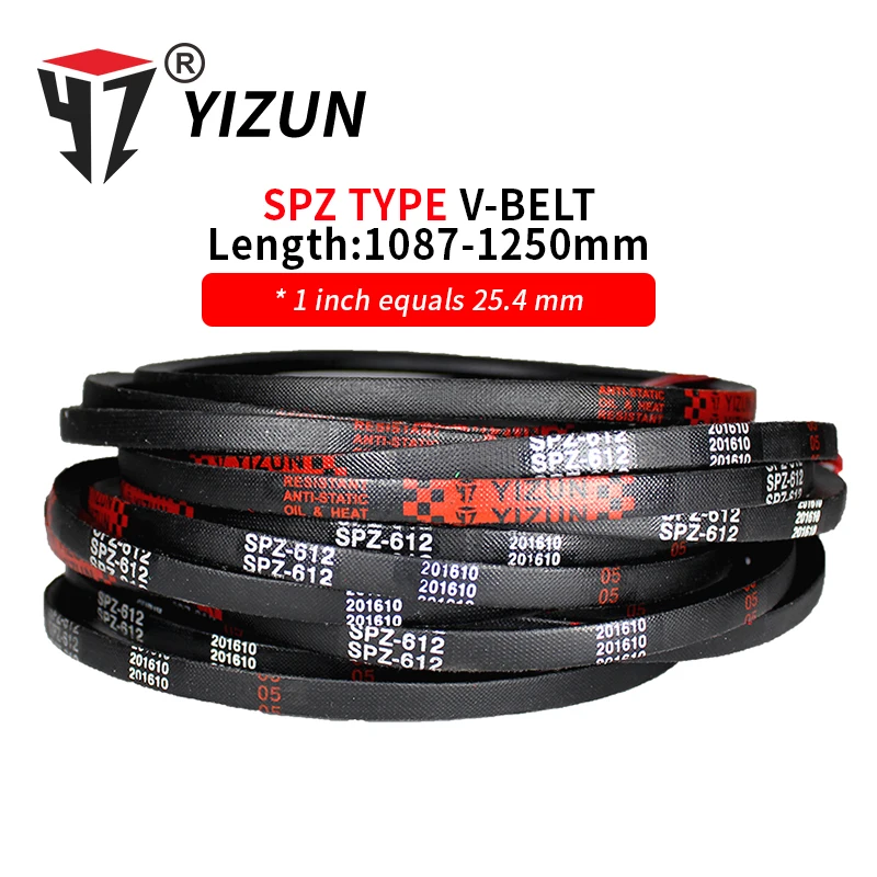 

YIZUN SPZ/3V тип SPZ1087 ~ 1250 мм, резиновый провод, Длина шага диска, обхват, промышленная трансмиссия, сельскохозяйственная техника, V ремень