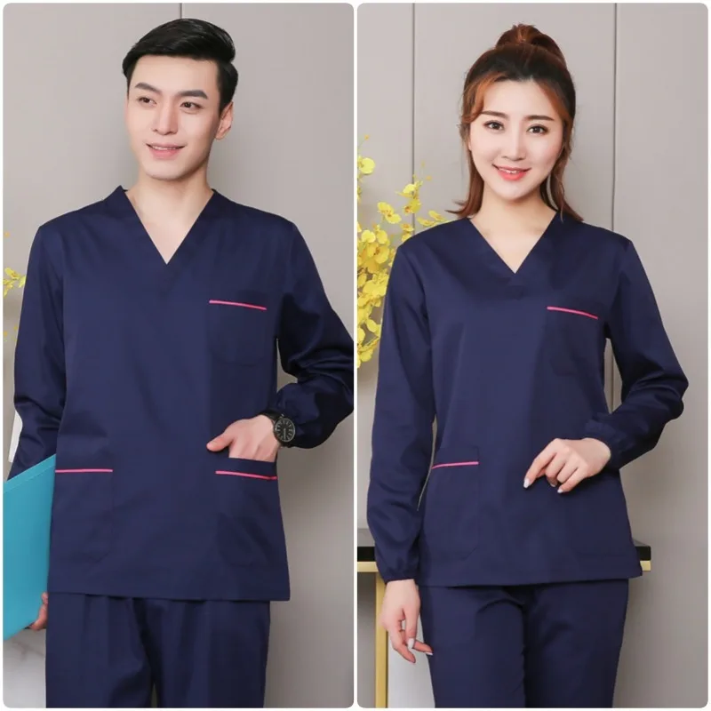 فساتين لغسيل اليدين بأكمام قصيرة للممرضات والرجال ، طقم تنظيف اليدين ، مقشر الفم ، غرفة العمليات ، مقشر الطبيب