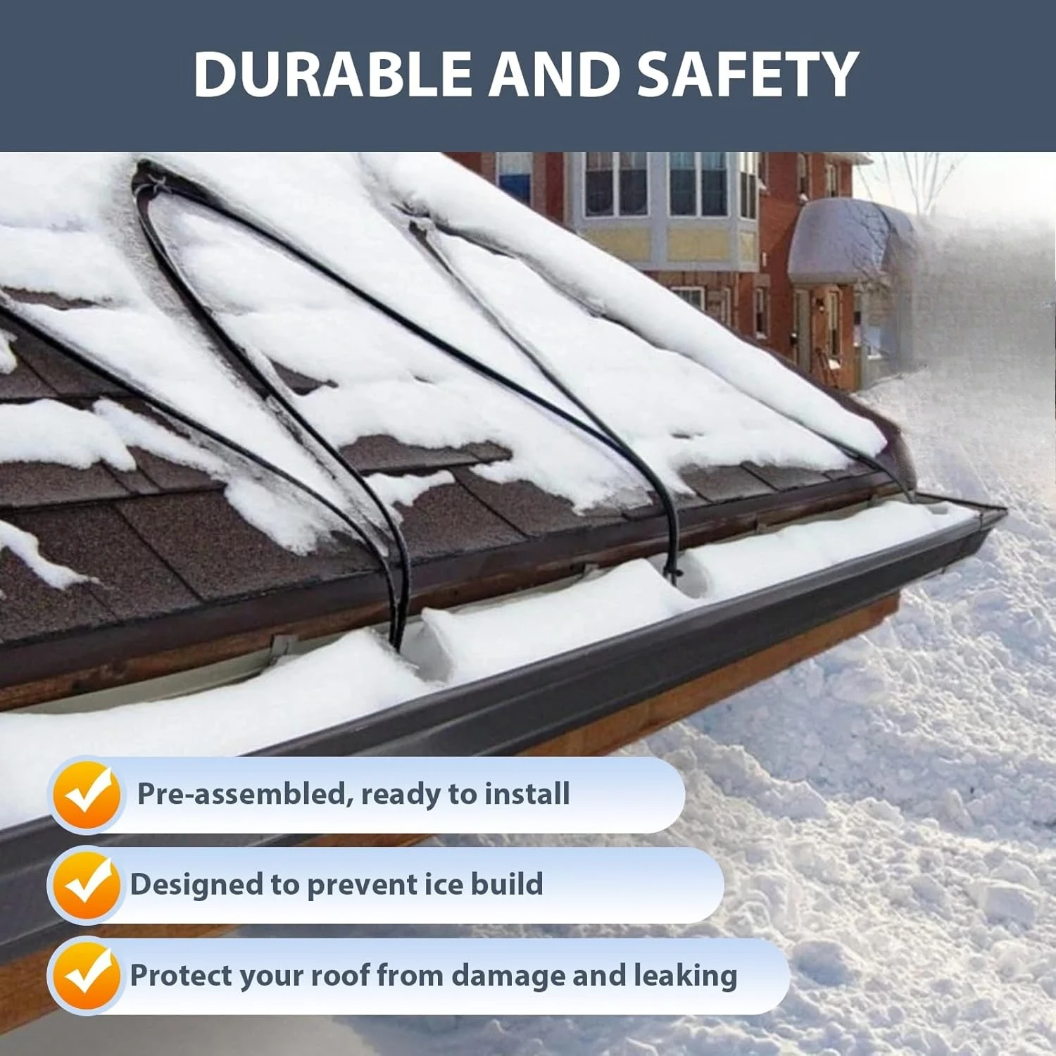 ZZH HIRD 120 قدم 5 وات لكل قدم سقف ومزراب كابل إزالة الثلج #4