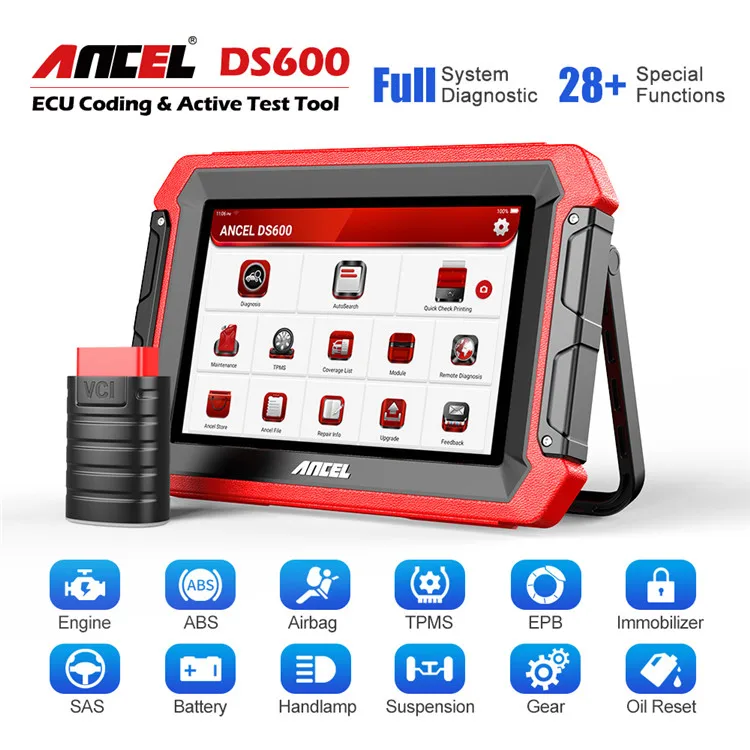 

ANCEL DS600 Automotive O BD Full System Diagnostic Tool OBDII Testing and Maintenance Reset Instrument Overseas Version