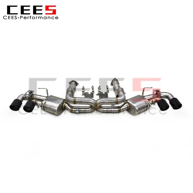 CEES Valve Catback Exhaust System for Chevrolet CORVETTE C8 2019-2023 Stainless Steel 304 Performance Valve Exhaust Pipe Muffler