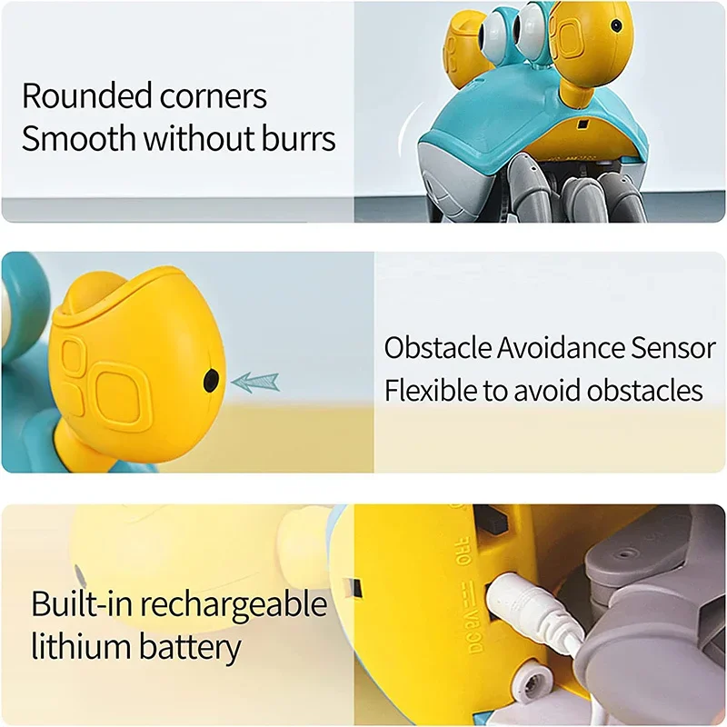 Crabe d'évasion rampant poulpe enfants jouet à Induction mignon danse marche en mouvement bébés crabes à Induction sensorielle cadeau de noël