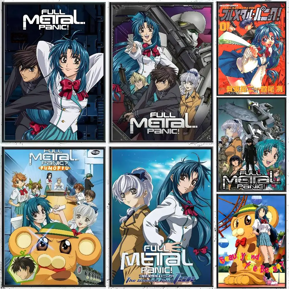 Full Metal Panic! Poster Sticker Print Waterproof Wall Art For Living Room Bedroom Home Decor