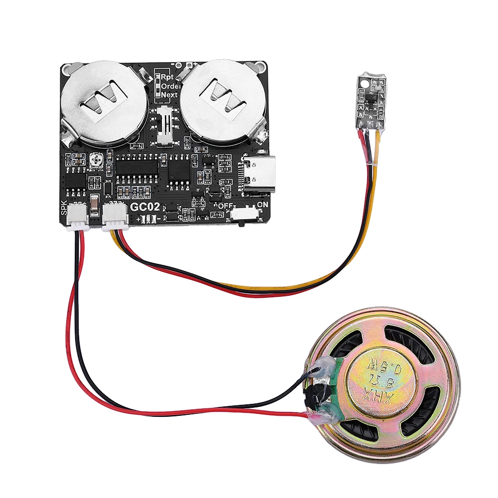 Magnetic switch 8M MP3 WAV Sound Module Music Voice Player Programmable Board with Speaker for DIY Greeting Card Gift