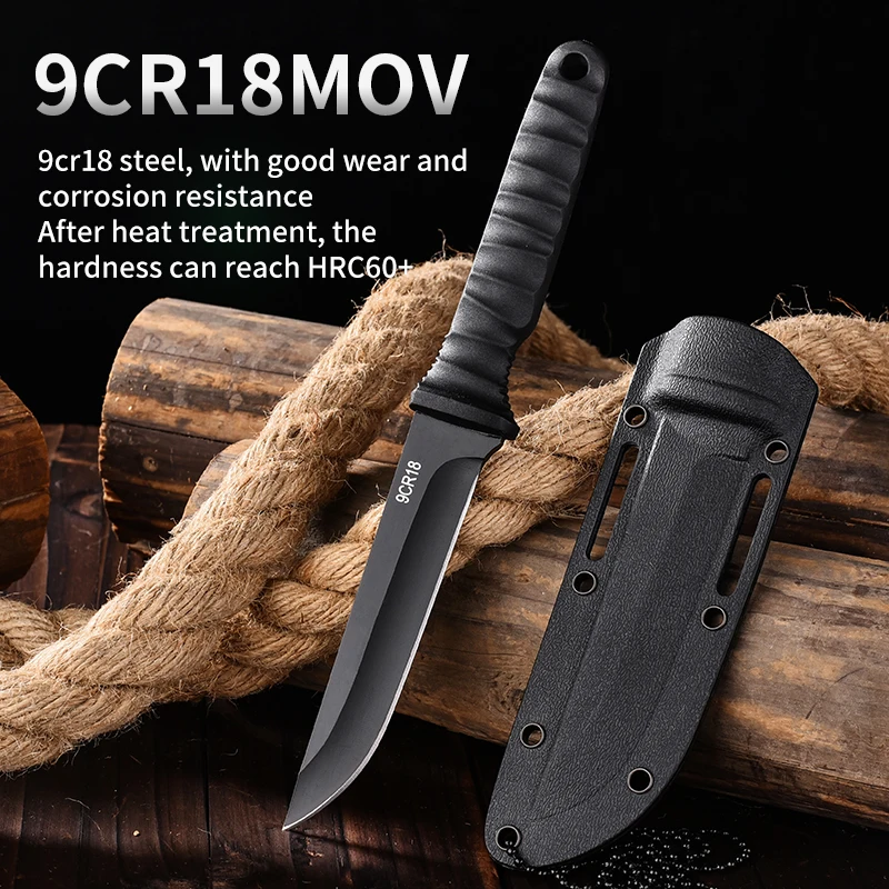 2024 جديد سكينة للاستعمال الخارجي سكين الدفاع عن النفس سكينة نجاة في الهواء الطلق صلابة عالية واحد الصلب المحمولة تسلق الجبال ك