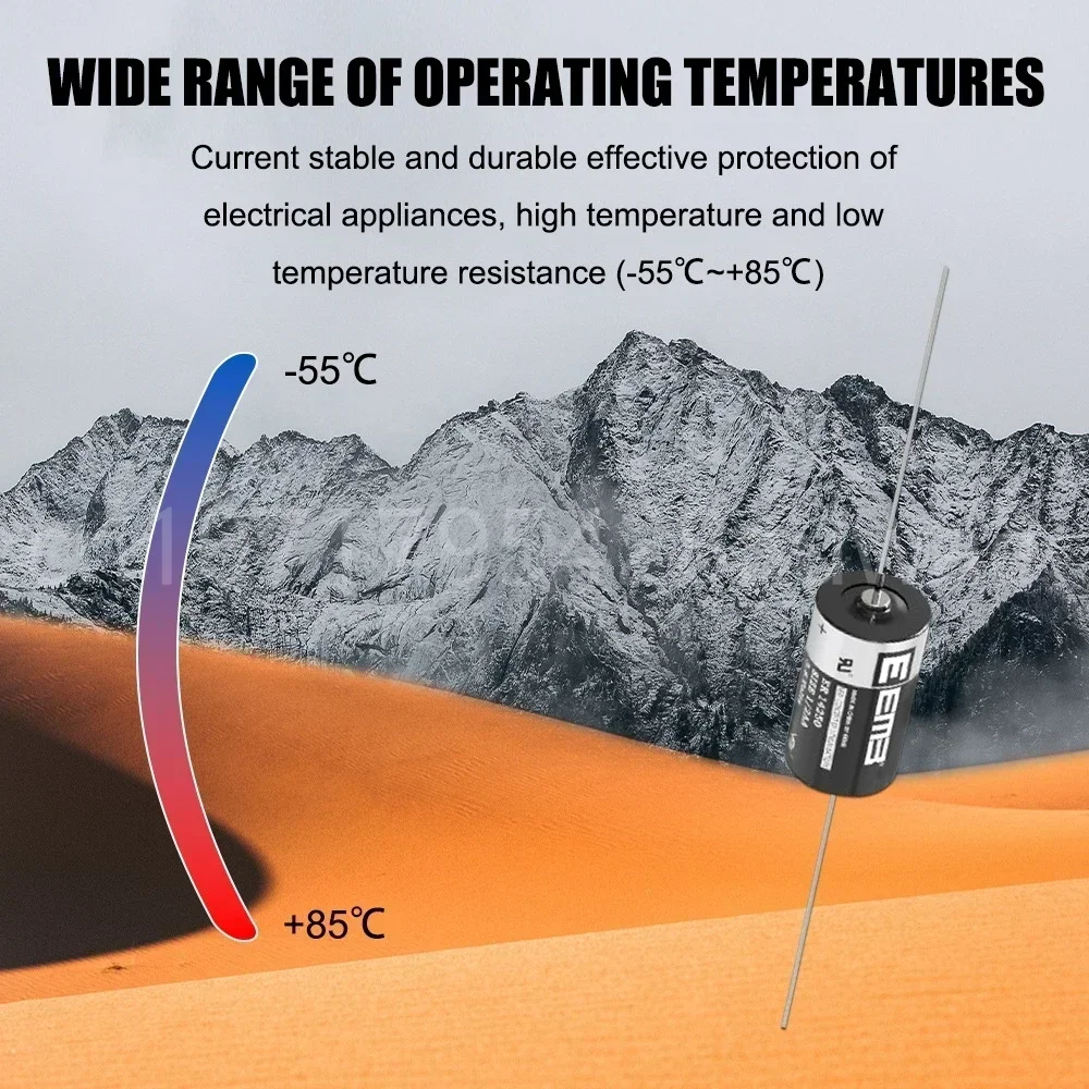 1 шт. ER14250 14250 CR14250SL 1/2AA 1200 мАч 3,6 В литиевая батарея с контактами для оборудования ПЛК ETC машина с ЧПУ умный газовый счетчик