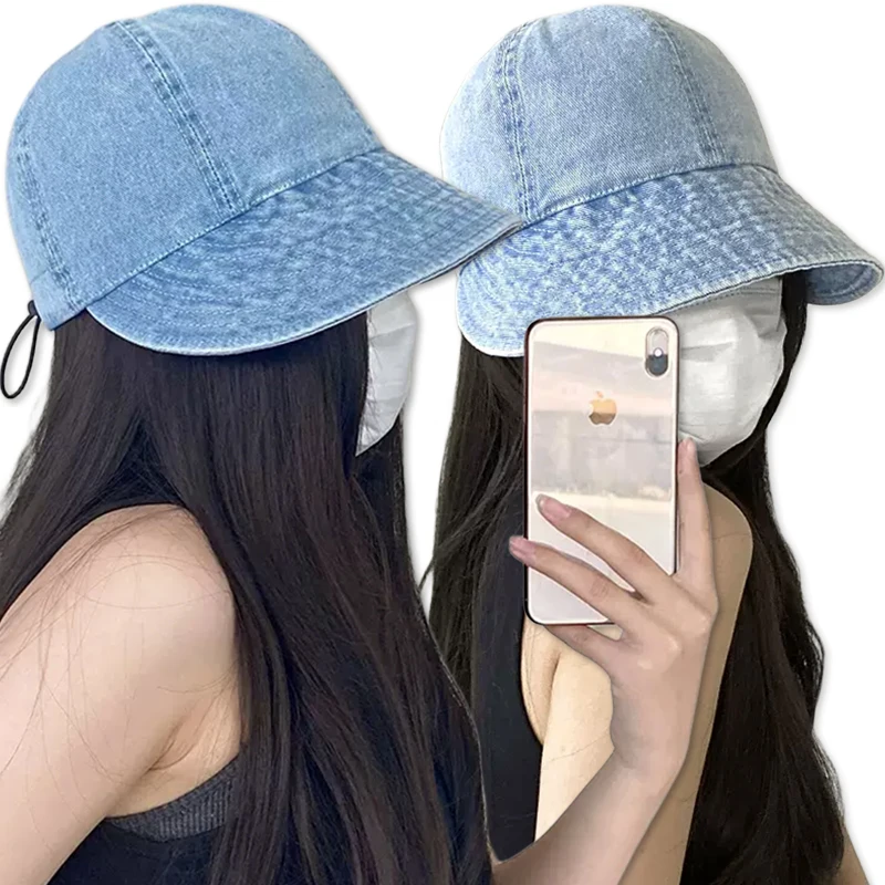 Summer Brand Fisherman Hat Women Solid Color Soft Foldable Wide Brim Sun Visors Cap Women Outdoor Sports Running Snapback Cap