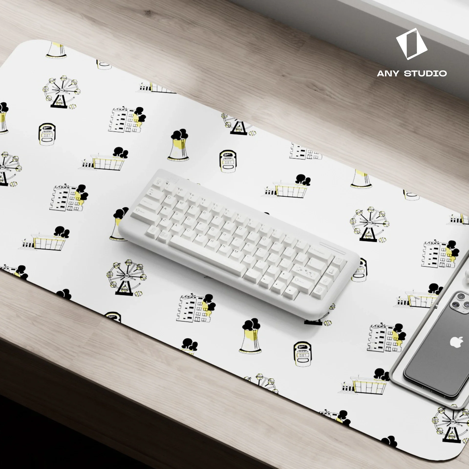 

Niu Niu keycaps, neutral milk white five-sided sublimation keycaps