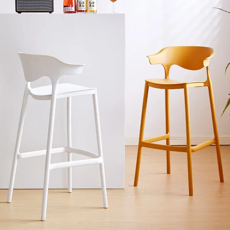 

Modern Nordic Plastic Dining Chairs, Creative Bar Stools, Cash Register Chair, Stylish Seating, Home, Designer