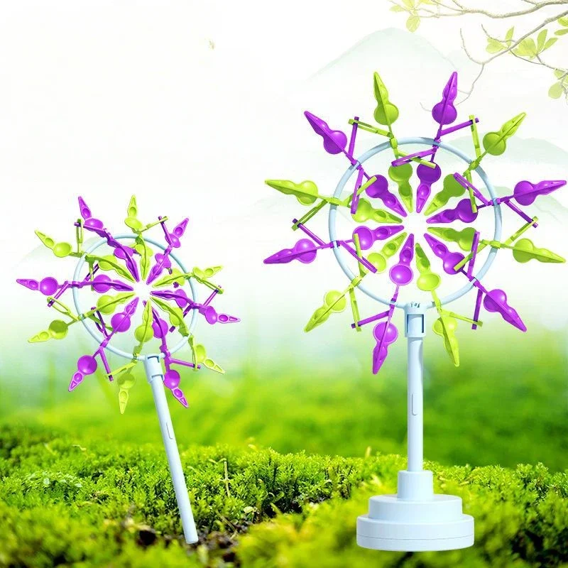 

New Radish Windmill Naked Eye 3D Sunflower Windmill Handmade DIY Handheld Spin Back Indoor Outdoor Toys for Boys and Girls