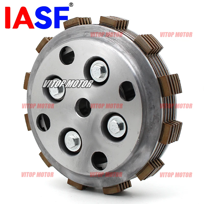 IASF Para Wangjiang Suzuki 250cc GN250 DR250 Ensamblaje de embrague GN 250 DR 250 Pastilla de embrague del motor de motocicleta Placas de fricción Embrague de acero