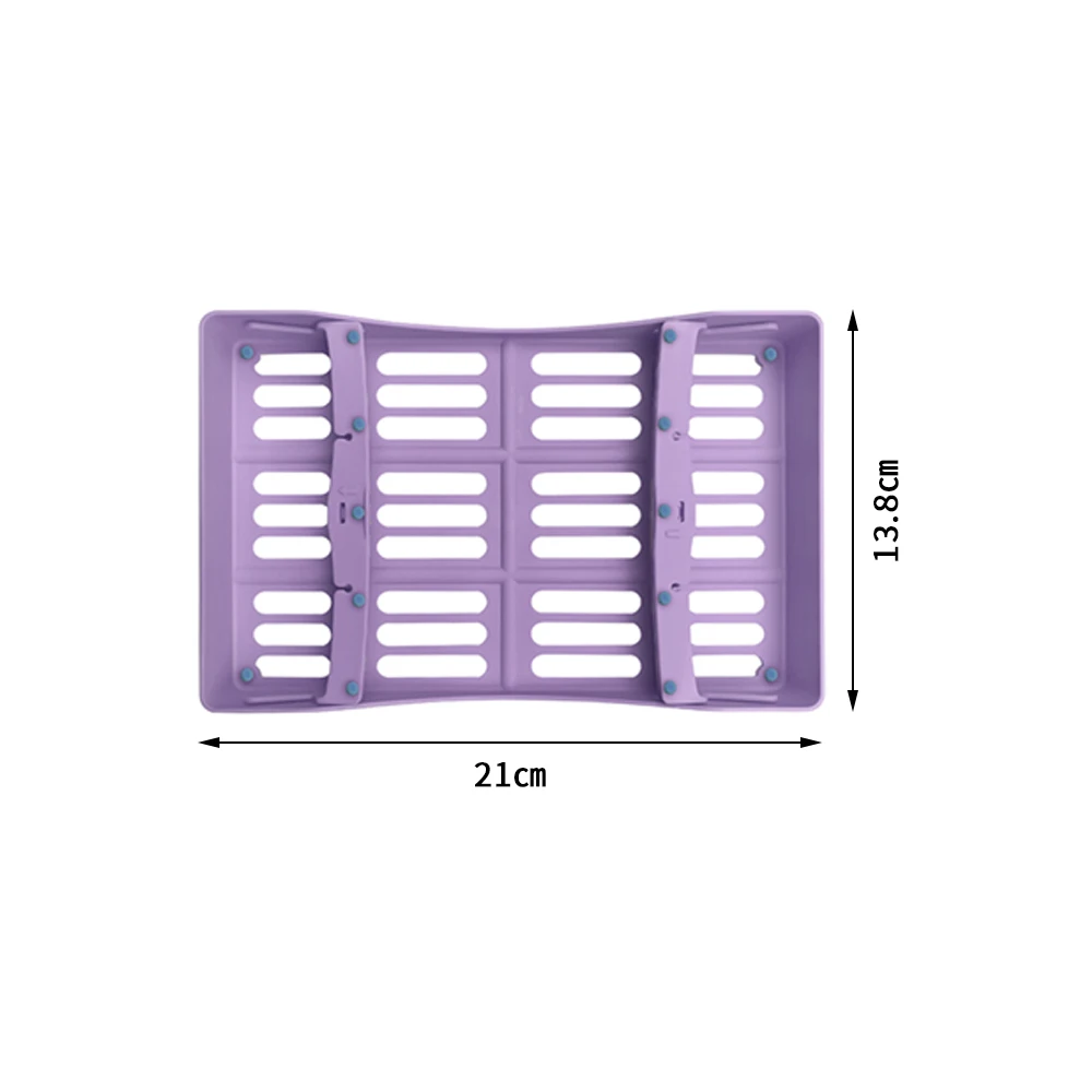 1Pcs Dental Instrument Sterilization Box Plastic Autoclavale Cassette Case Dentistry Surgical Spatulas Container Tray 10 Slots