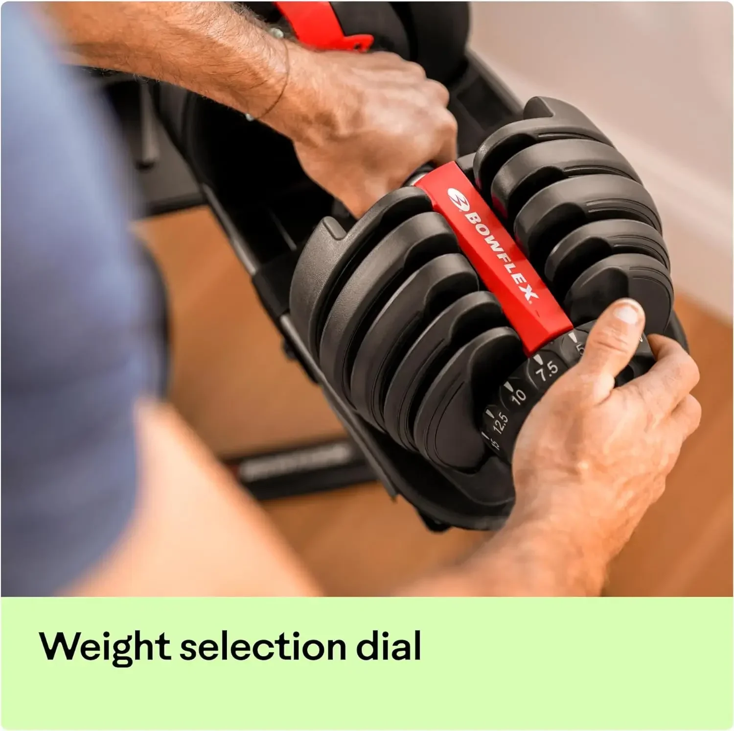 SelectTech 552 Adjustable Dumbbells，105 Pounds，Alloy Steel image 5