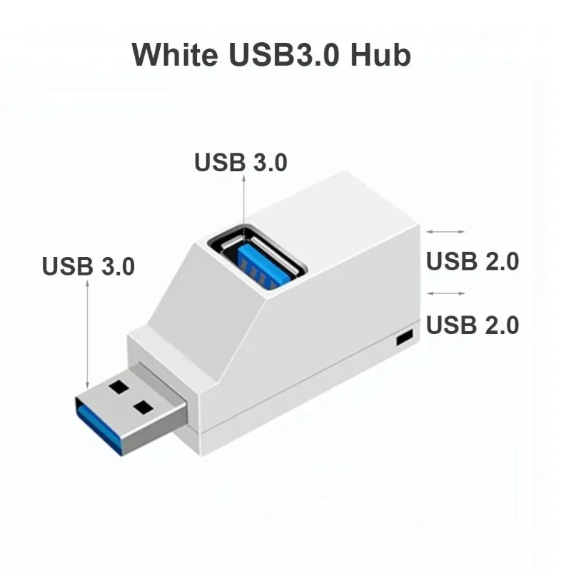 USB/Type-c 3.0 Hub 4-Port محول نقل البيانات عالي السرعة للكمبيوتر/الكمبيوتر المحمول/Mac - مقسم USB مدمج لمحرك الفلاش والماوس #4