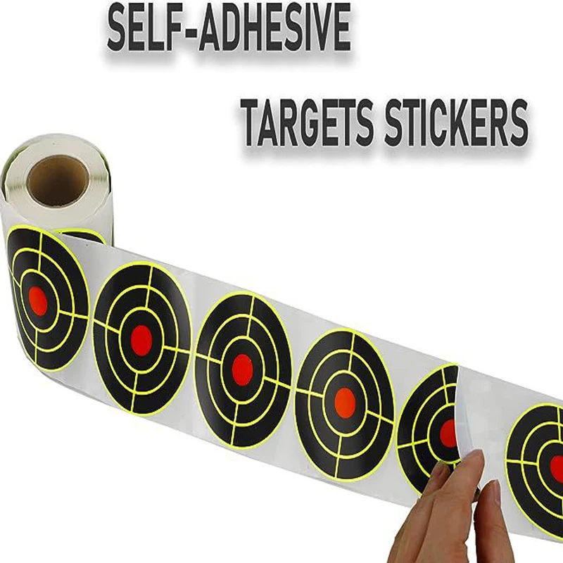 100/200 Pcs Shooting Targets Stickers Self Adhesive Splatter Targets Fluorescent Yellow Impact Paper for Shooting Training