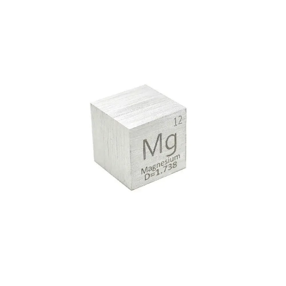 Magnesium Metal 10mm Density Cube 99.99%