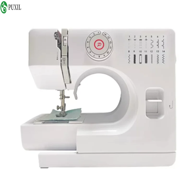 728 Mini Sewing Machine with 14 Stitches, Electric Sewing Kit, Multi-functional 14-Needle Double Stitch