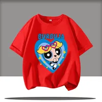 2025 Flying Girl Detective Cartoon Printed Children's Round Neck Short Sleeve Boys' Sportswear Girls' Casual Top Summer T-shirt
