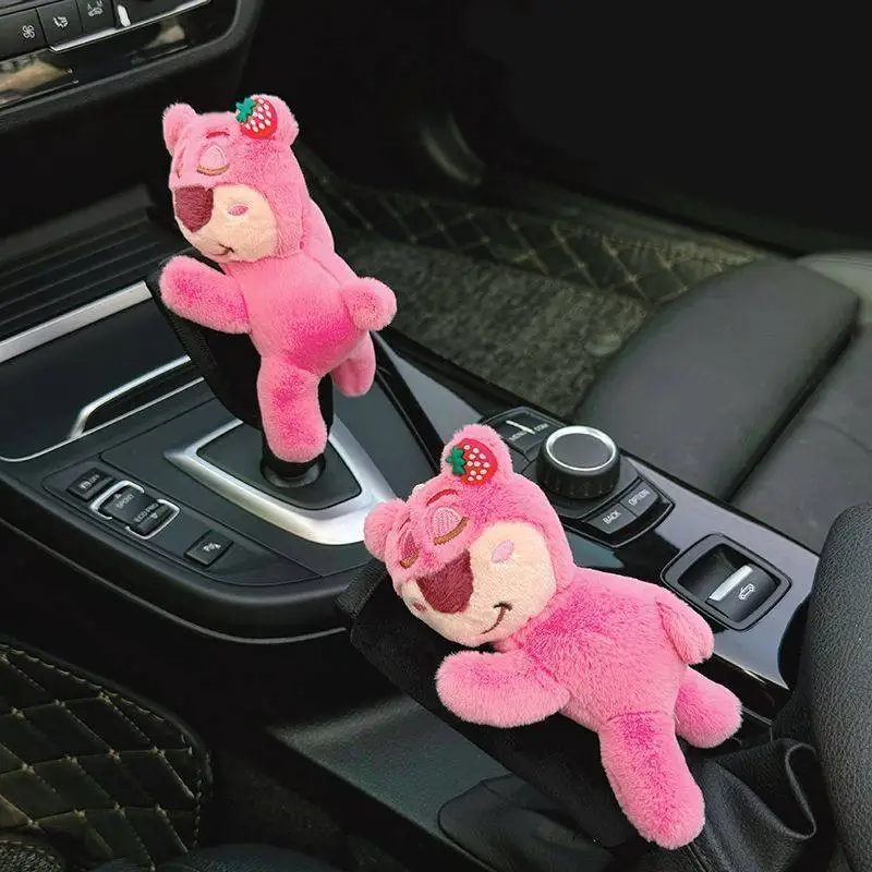 Autogordel Cover Anime Aardbei Beer Pluche Autogordel Schouderbeschermer Pad Auto-interieur Accessoires Voor Kerstmis