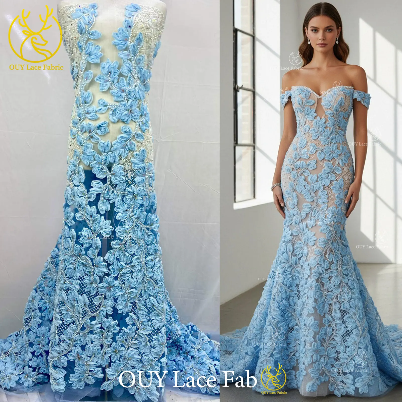 

Модная французская сетчатая ткань с бисером и пайетками, 3D кружево высокого качества, нигерийское кружево для свадебных и праздничных платьев, 5 ярдов