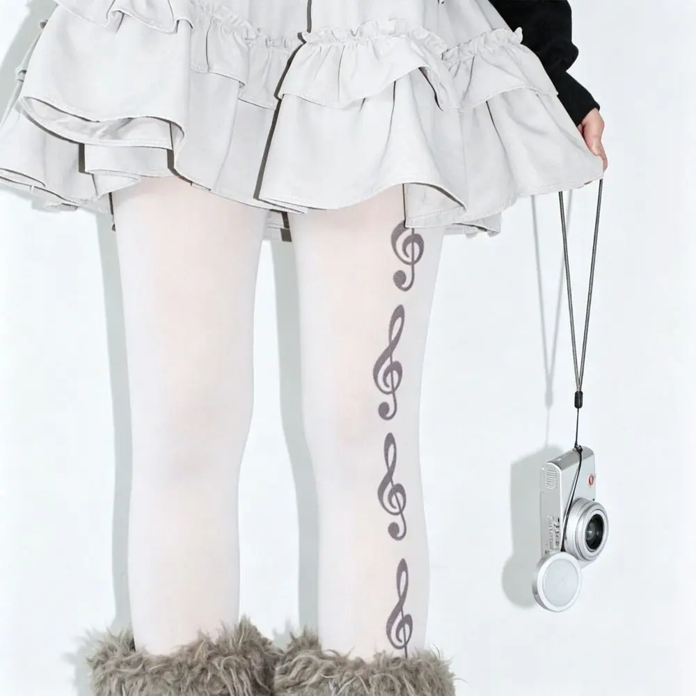 Y2K Velvet Pantyhose Medium Thickness Footed Design Women Printed Tights Regular Crotch Plus size Footed Tights Party Outfit
