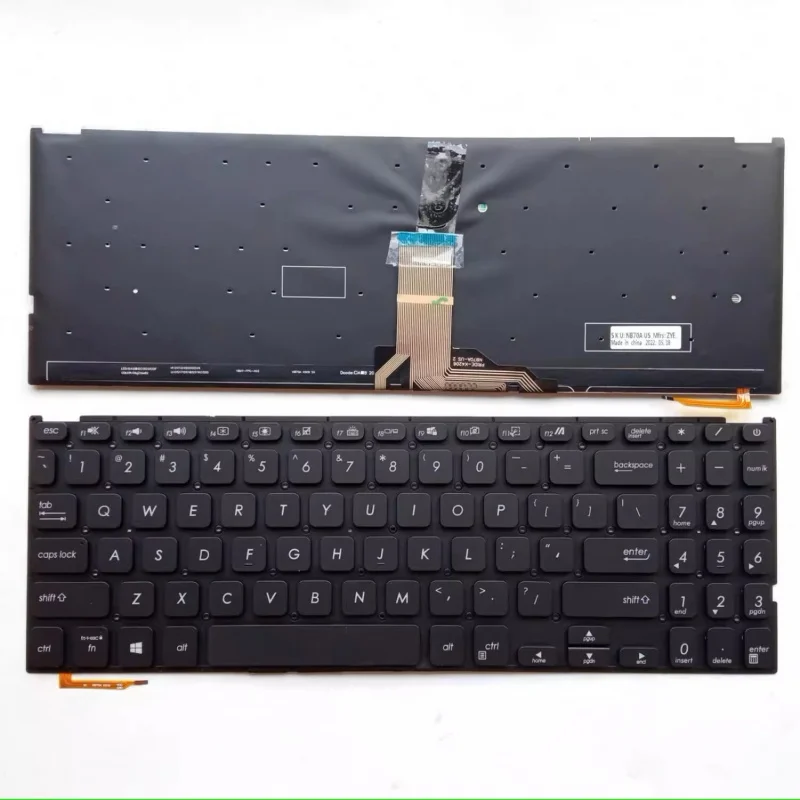 

Z New Laptop Keyboard for ASUS M515 M515D M515DA M515U M515UA - US Backlit Black