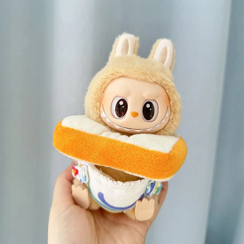 17cm Doll's Clothes I II The Monster Labubu Outfit Accessories Clothing DIY Kids Gift Bread Drumsticks Diaper Pants YE18S