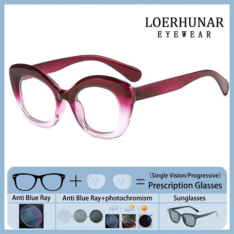 

Irregular Acetate Frame Prescription Presbyopia Astigmatism Glasses Women Optical Photochromic Anti Blue Light Myopia Eyewear