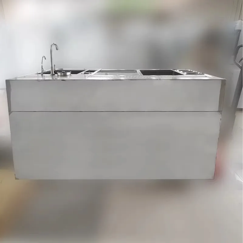 Electric Heavy Duty Drawer Freezer 1500W Custom Stainless Steel Cocktail Bar Honeycomb Top Commercial Modular Design