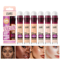 USHAS 12 color rotating sponge head liquid foundation long-lasting concealer liquid does not remove makeup waterproof concealer