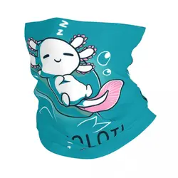Just A Girl Who Loves Axolotl Bandana Winter Neck Warmer Windproof Wrap Face Scarf Hiking Ambystoma Mexicanum Gaiter Headband