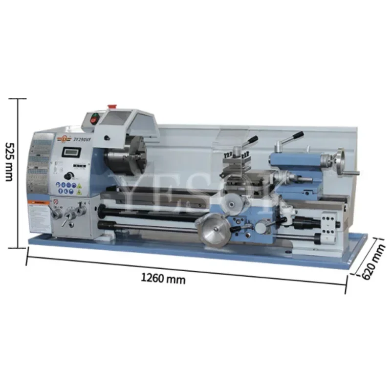 JY290VFParallel Bars Metal Processing Lathe Home Machine Tool Beads Woodworking Industrial Brushless Motor metal lathe50~180ORPM