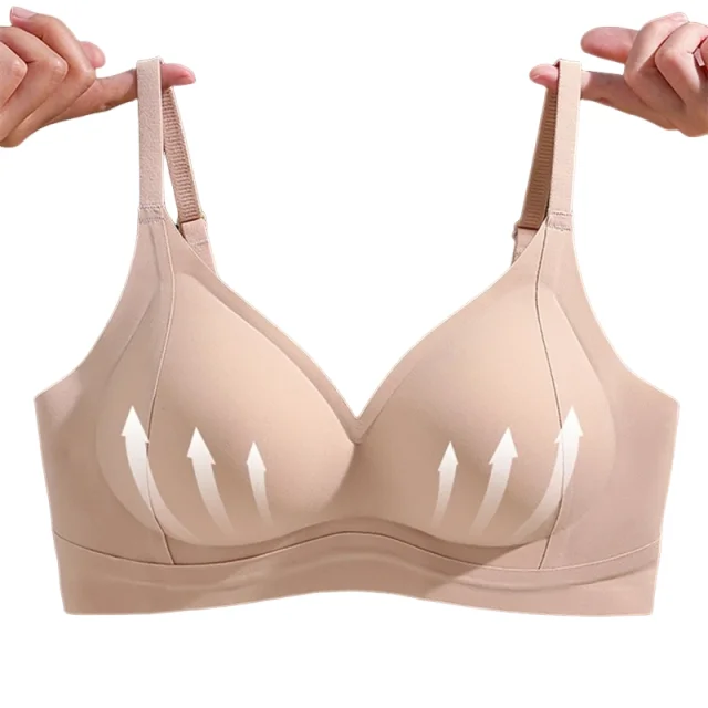 

KUCLUT Wire-free Bra, Push-up, Comfortable, Breathable, Auxiliary Breast-retracting, Supportive, Enlarged Lifting Bra