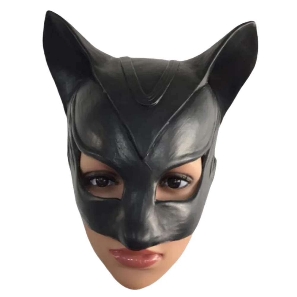 Sexy Catwoman Mask Superhero Selena Cosplay Movie Character Leather Beauty Half Face Prom Mask Halloween Party Props