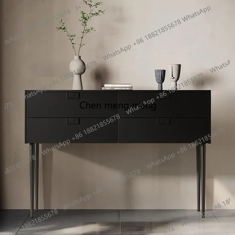

K153 French Minimalist Console Table With Storage Rustic Modern Rectangle Console Table Living Room Porch Wohnzimmer Tisch Furn